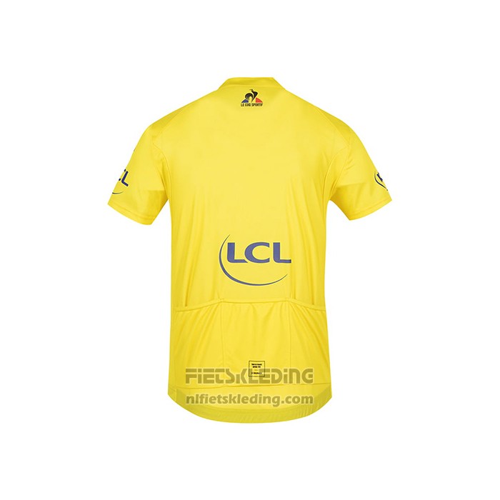 2021 Fietskleding Tour de France Geel Korte Mouwen en Koersbroek